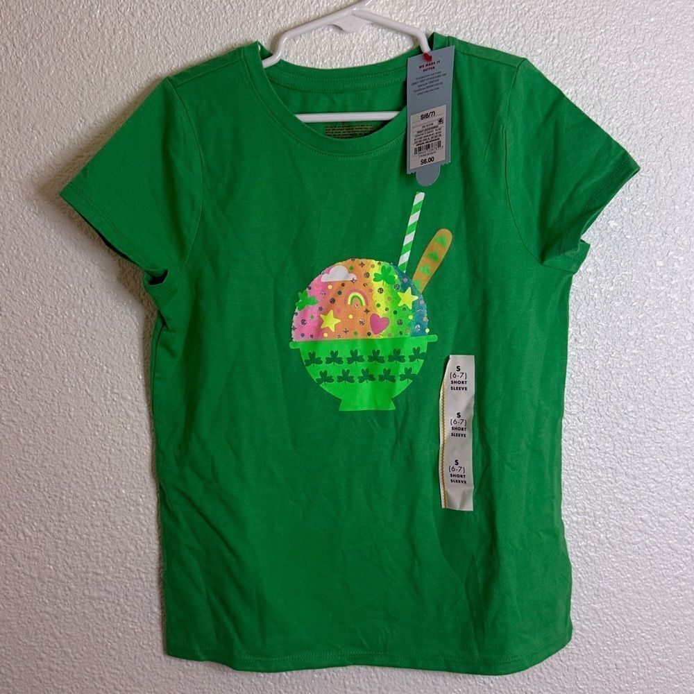 Cat & Jack Bright Green Tee